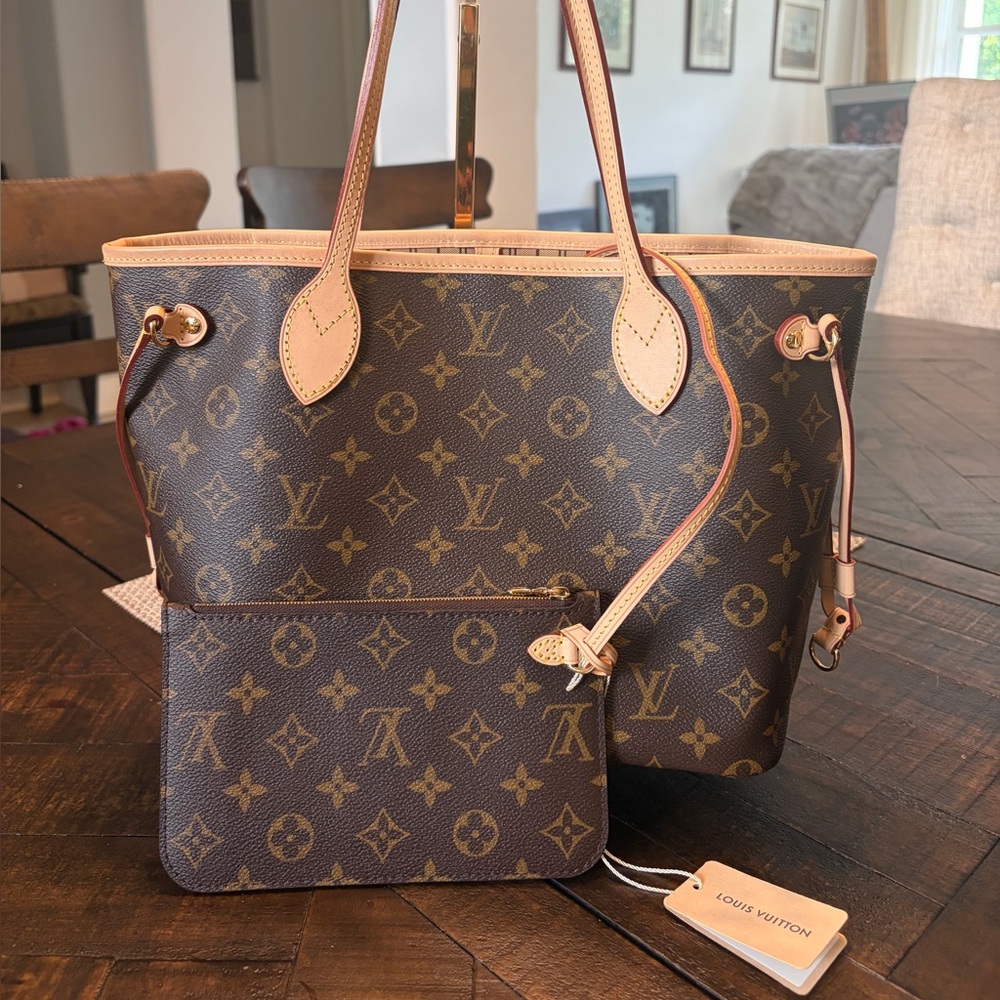 Louis Vuitton Brown Monogram Canvas Tote with Vachetta Trim